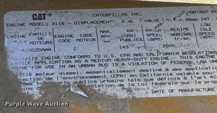 image for item OE9540 1995 Chevrolet Kodiak C6500 dump truck