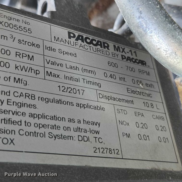 image for item YA1451 2018 Kenworth T880 dump truck