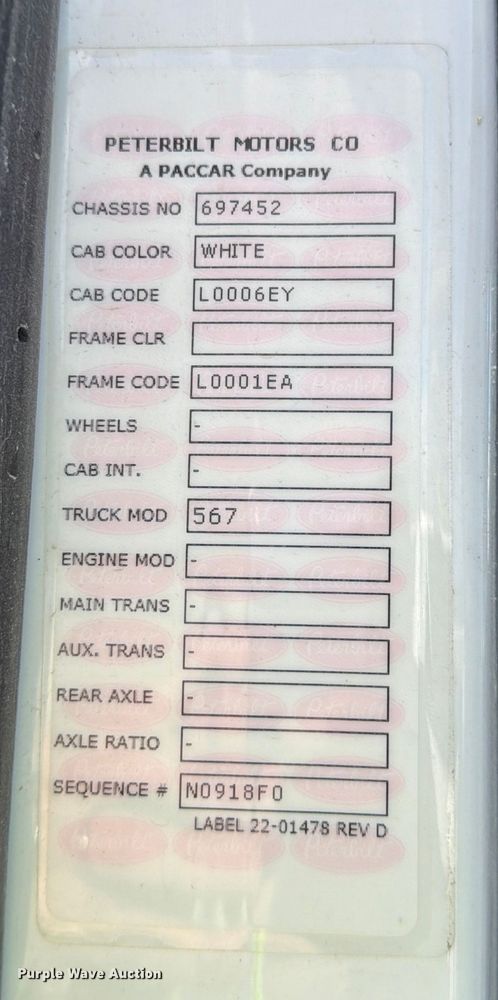 image for item YA2027 2025 Peterbilt 567 dump truck