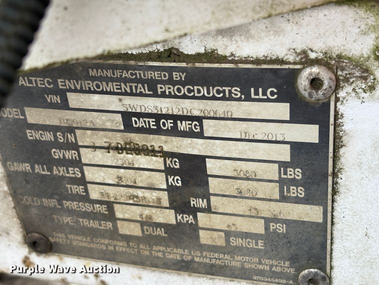 image for item YA2134 2014 Altec DC912A wood chipper