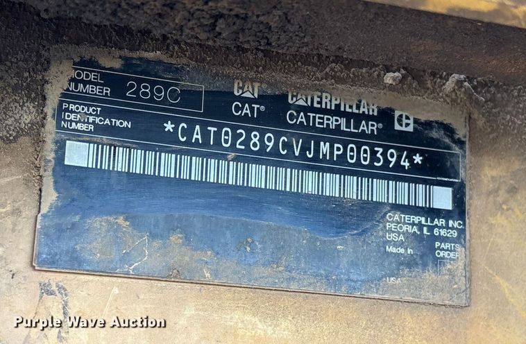 image for item YA2166 2009 Caterpillar 289C tracked skid steer loader