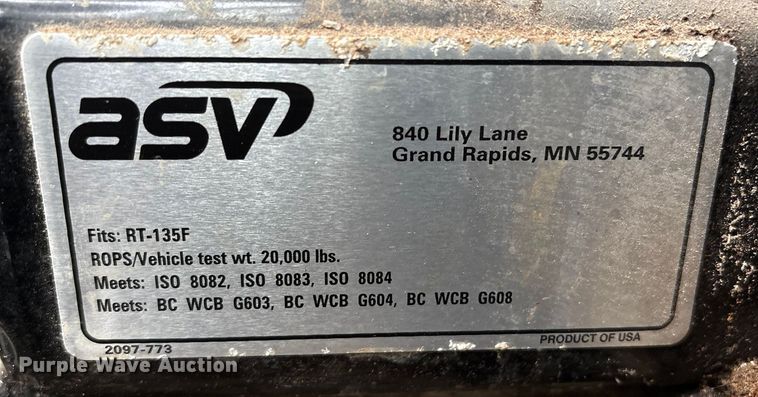 image for item YA2174 2023 ASV RT135 Forestry tracked skid steer loader