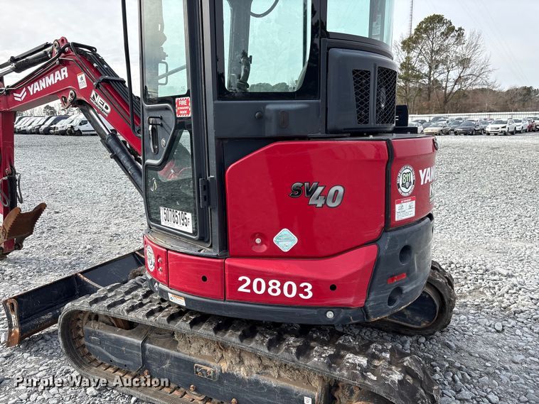 image for item YA2175 2022 Yanmar SV40 mini excavator