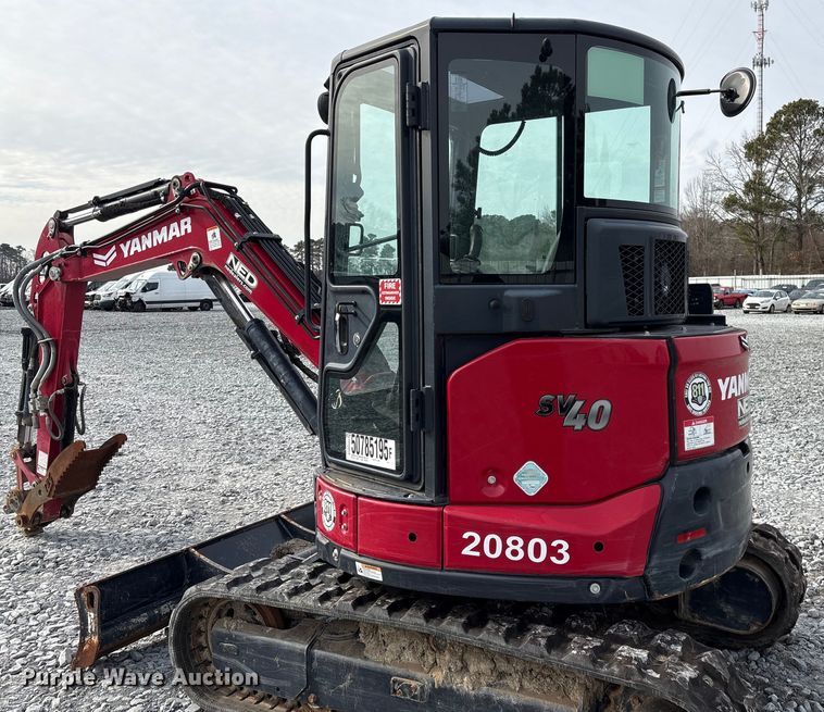 image for item YA2175 2022 Yanmar SV40 mini excavator