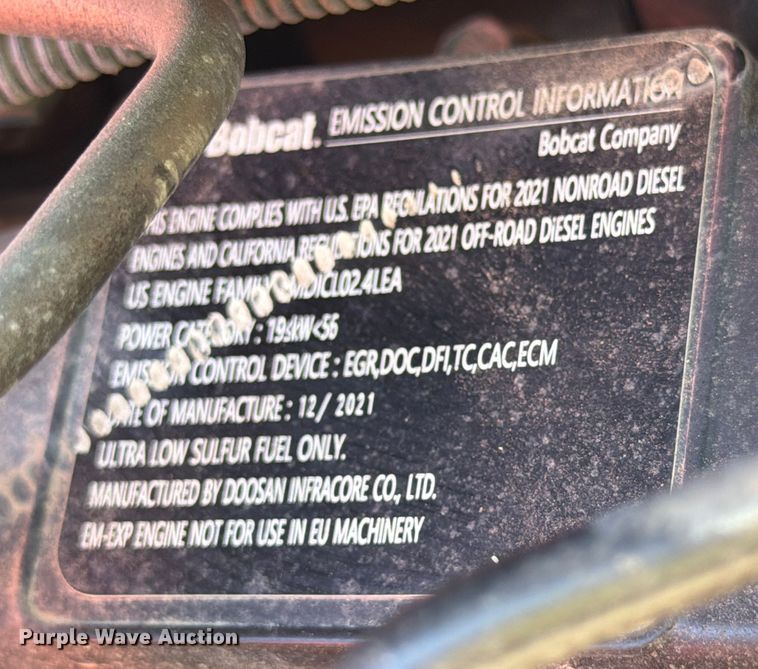 image for item YA2229 2022 Bobcat T595 tracked skid steer loader