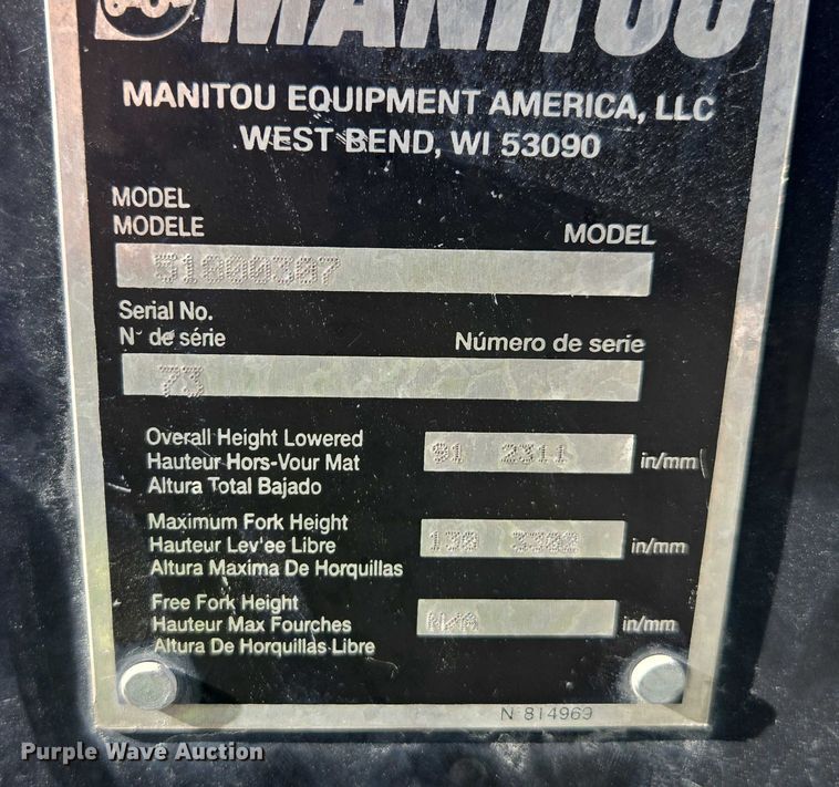 image for item YA2516 2018 Manitou MSI30T forklift