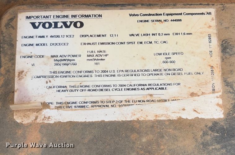 image for item YA2568 2005 Volvo EC360B LC excavator
