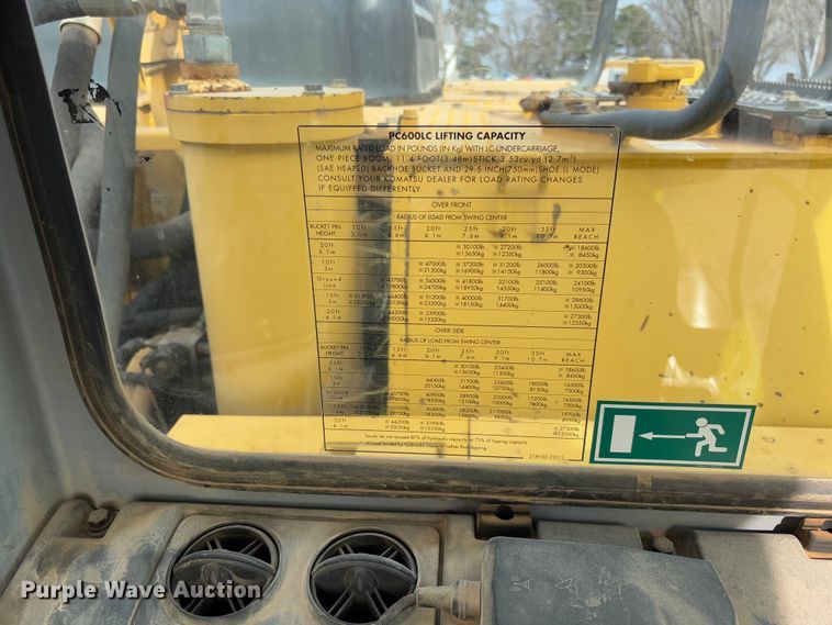 image for item YA2572 2009 Komatsu PC600LC-8 excavator