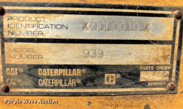 image for item DT0029 1994 Caterpillar 939 track loader