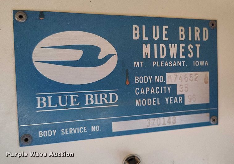 image for item DT0905 1996 GMC B7 school bus