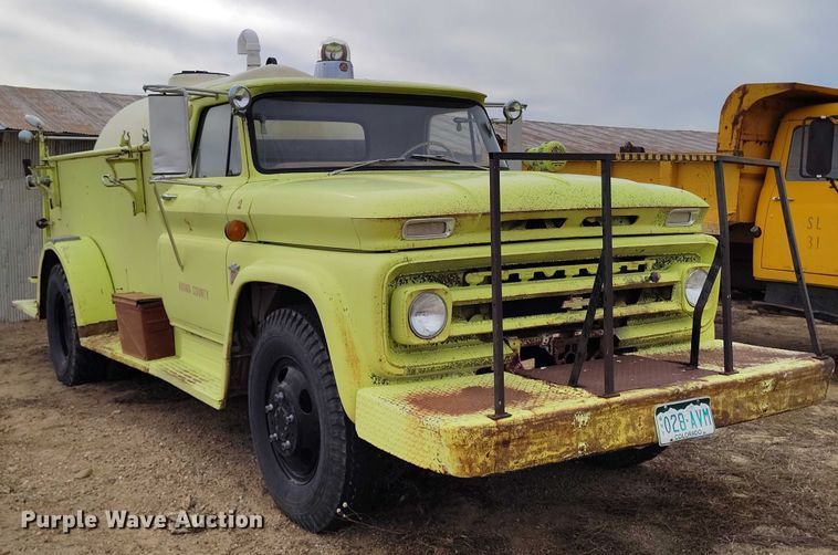 image for item DT0908 1964 Chevrolet C60 pumper fire truck