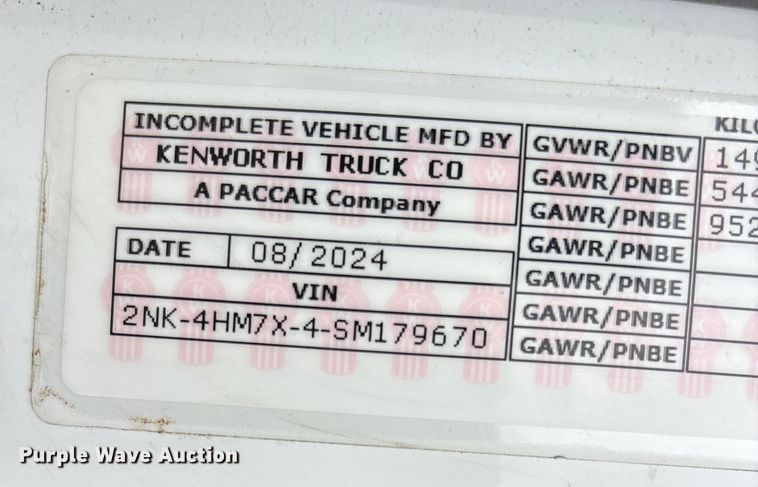 image for item DW7481 2025 Kenworth T600 grapple truck