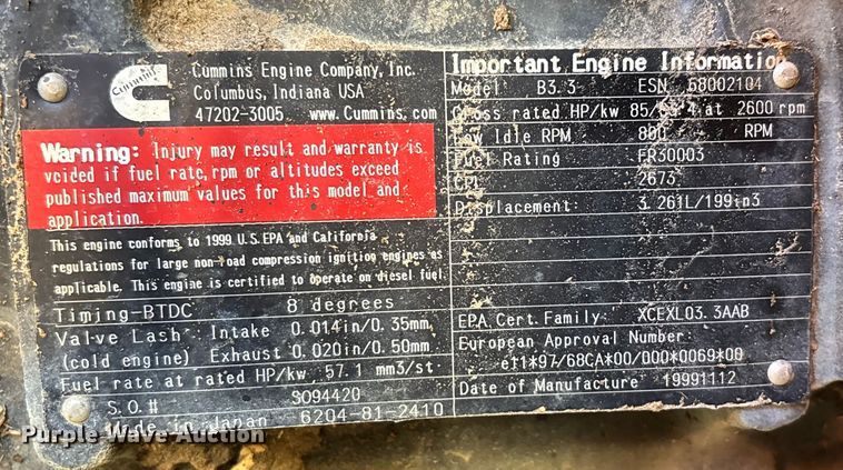 image for item DW7491 2000 Vermeer BC1000 wood chipper