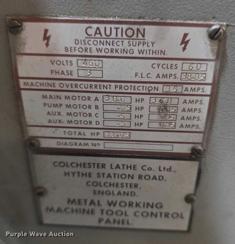 image for item DZ3840 Clausing Colchester  25