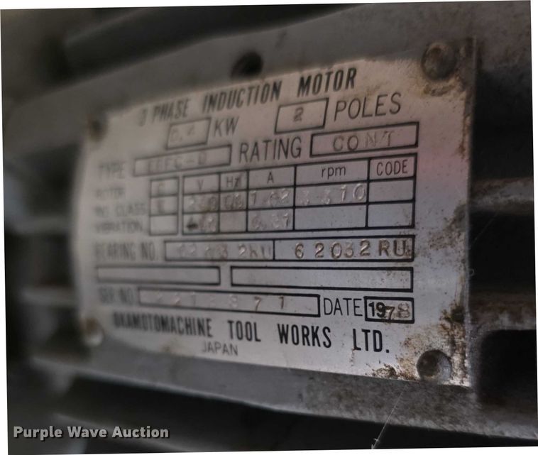 image for item DZ3845 Okamoto Accugar 124N  surface grinder