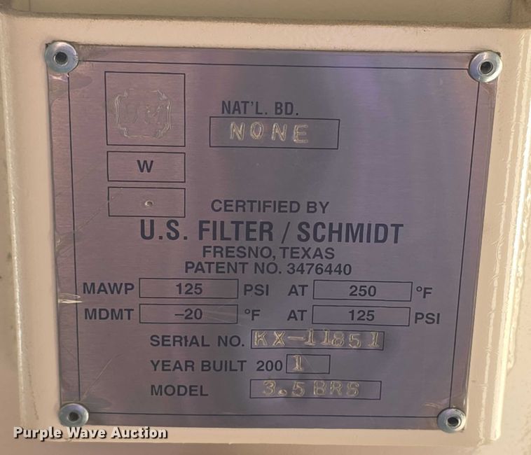 image for item DZ3852 2001 Schmidt 3.5BRS blast recovery system