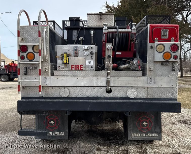 image for item DZ4300 1999 Ford F800 quint fire truck