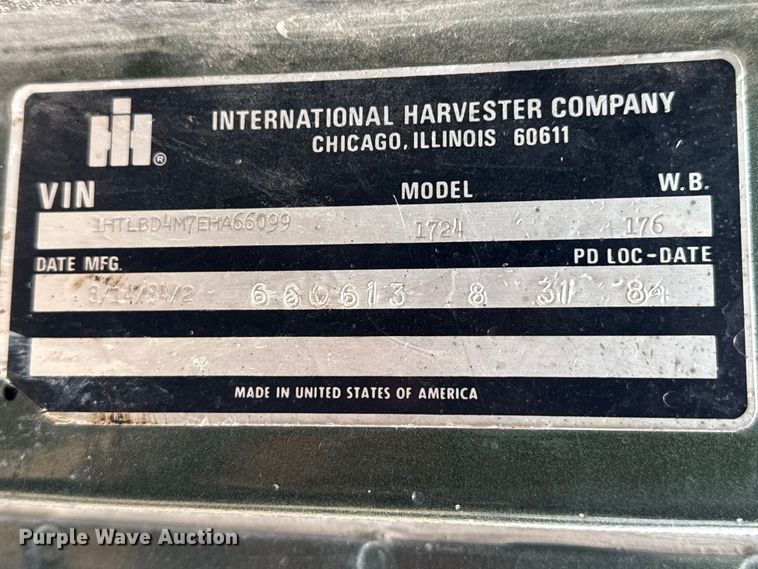 image for item DZ5013 1984 International S1700 dump truck