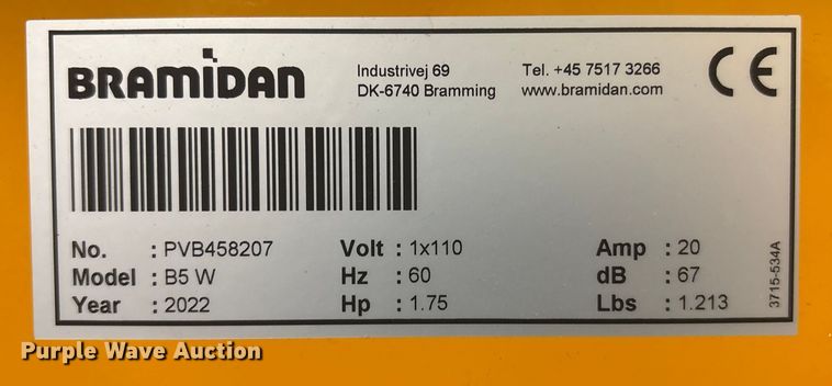 image for item EI5700 2022 Bramidan B5W carboard baler