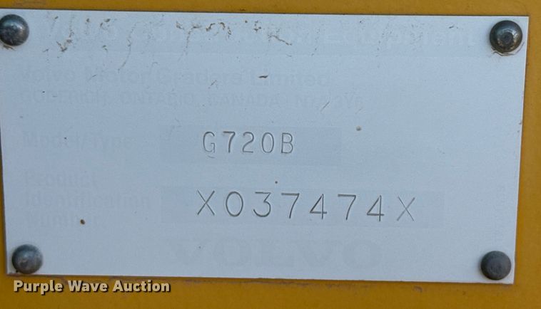 image for item EP2985 2005 Volvo G720B motor grader