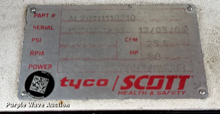 image for item ER0375 2008 Scott Health & Safety SCBA fill trailer