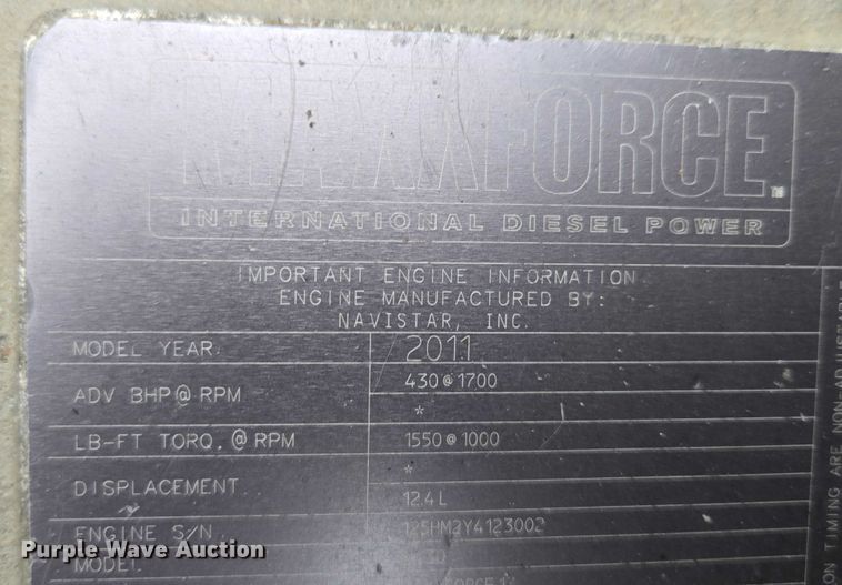 image for item ES2913 2012 International 7600 dump truck