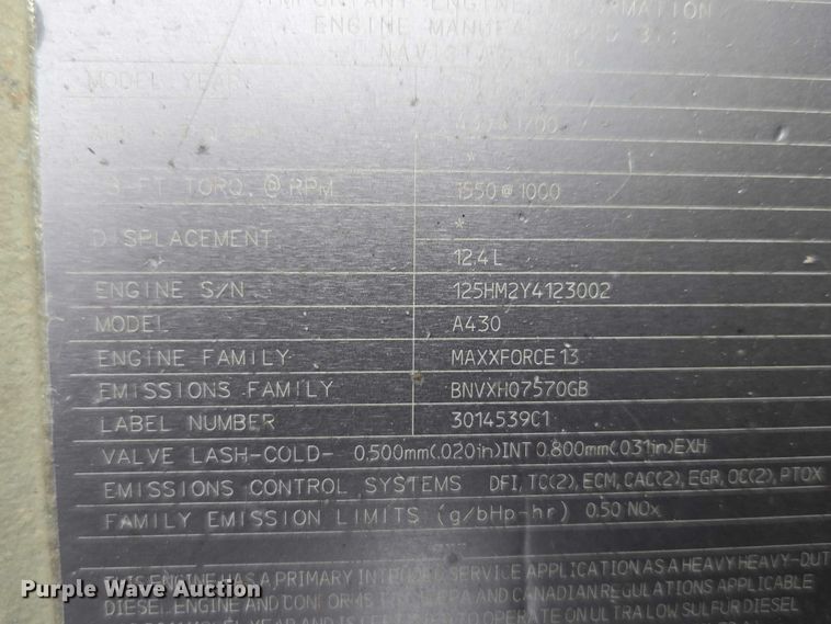 image for item ES2913 2012 International 7600 dump truck