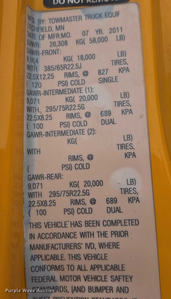 image for item ES2913 2012 International 7600 dump truck