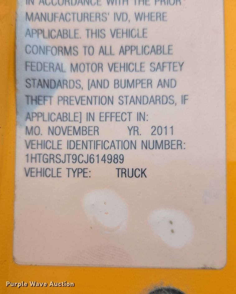 image for item ES2913 2012 International 7600 dump truck