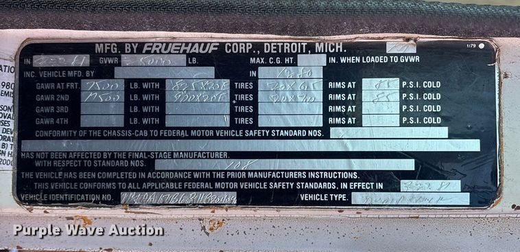 image for item ES8543 1981 International 1724 dump truck