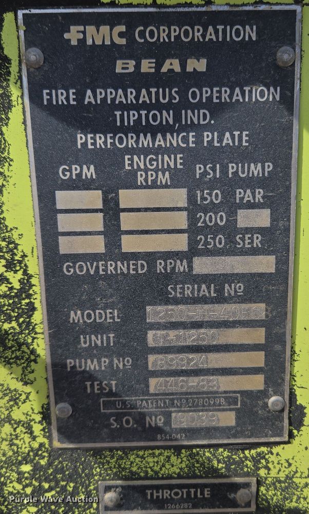 image for item ET1279 2002 International MA035 pumper fire truck