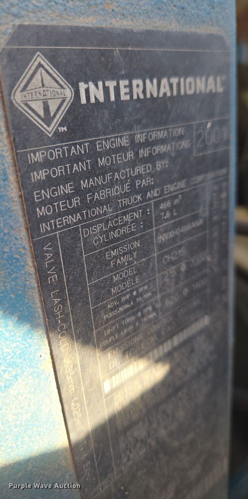 image for item ET1279 2002 International MA035 pumper fire truck