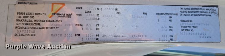 image for item ET1279 2002 International MA035 pumper fire truck