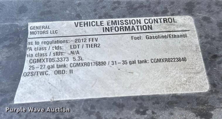 image for item ET4433 2012 Chevrolet Silverado 1500 Ext. Cab pickup truck