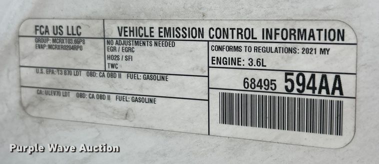 image for item ET6916 2021 Dodge Durango SSV SUV