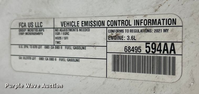 image for item ET6919 2021 Dodge Durango SSV SUV