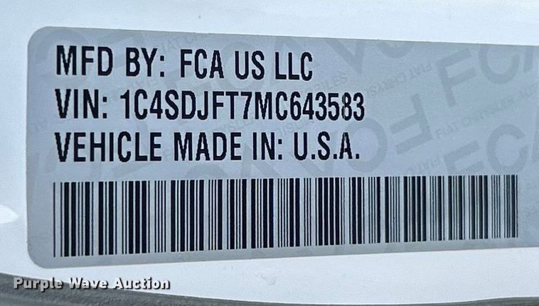 image for item ET6921 2021 Dodge Durango SSV SUV