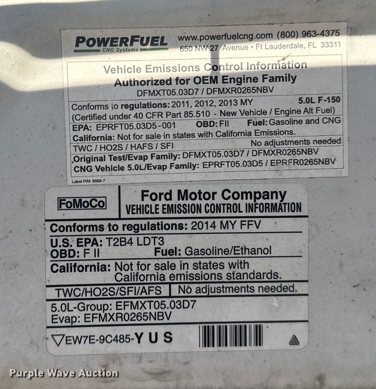 image for item EU4063 2014 Ford F150 pickup truck