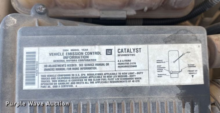 image for item EU4064 2004 GMC Sierra 1500 pickup truck