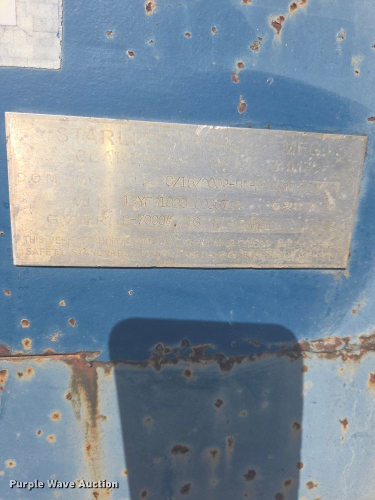 image for item EU4073 2002 Starlite equipment trailer