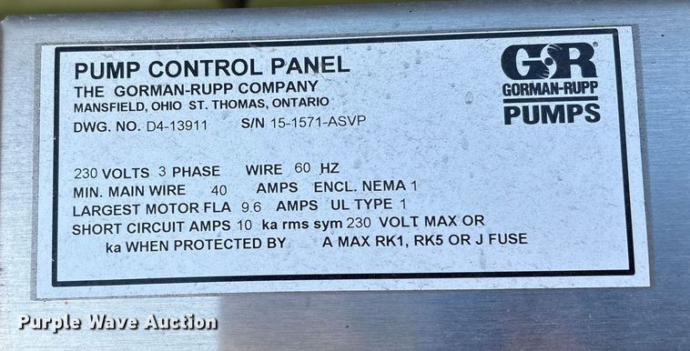 image for item EU4081 Gorman Rupp pump house