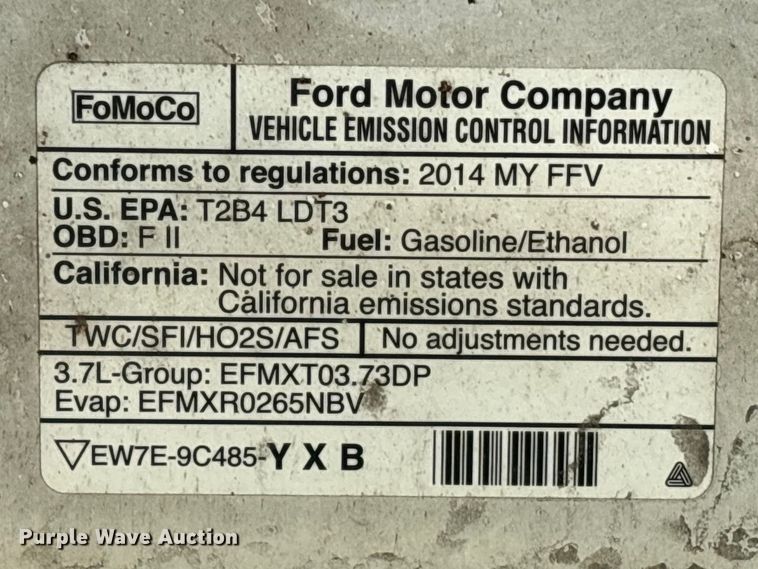 image for item EU7404 2014 Ford F150 pickup truck