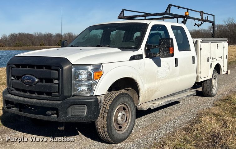 image for item EV2684 2013 Ford F250 Crew Cab utility bed pickup truck