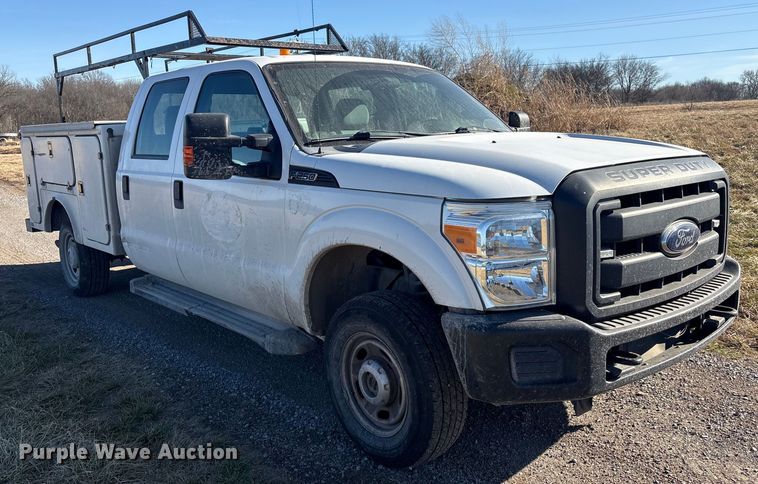 image for item EV2684 2013 Ford F250 Crew Cab utility bed pickup truck