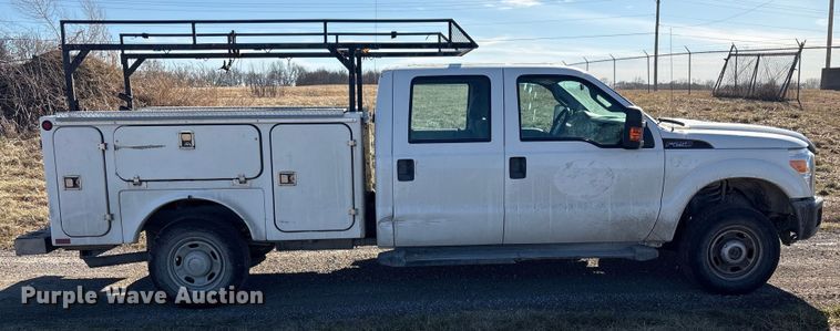 image for item EV2684 2013 Ford F250 Crew Cab utility bed pickup truck