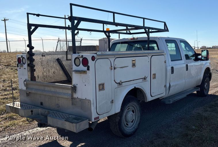 image for item EV2684 2013 Ford F250 Crew Cab utility bed pickup truck