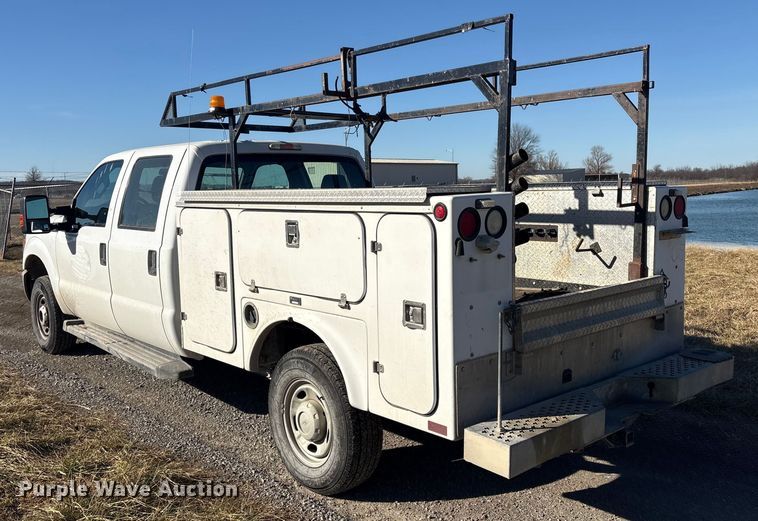 image for item EV2684 2013 Ford F250 Crew Cab utility bed pickup truck