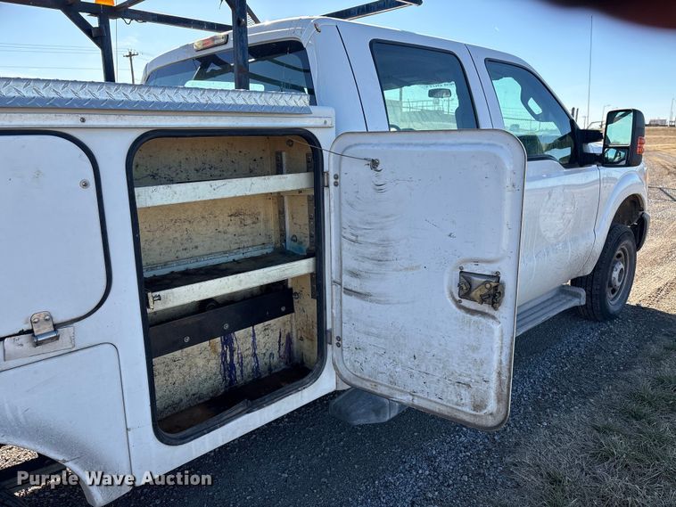 image for item EV2684 2013 Ford F250 Crew Cab utility bed pickup truck