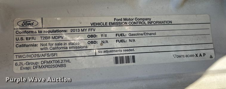 image for item EV2684 2013 Ford F250 Crew Cab utility bed pickup truck