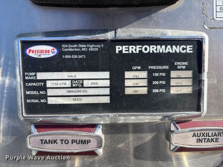 image for item FB3507 2016 Spartan LA41M-2142 pumper fire truck